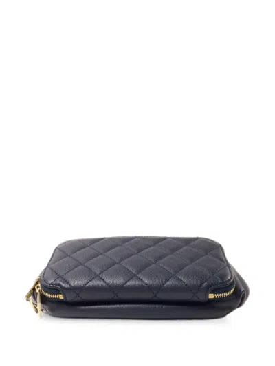 Pre-owned Chanel Business Affinity Cc Belt Bag In Blue