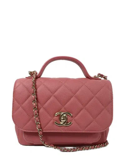 Pre-owned Chanel Business Affinity Flap Shoulder Bag In Pink