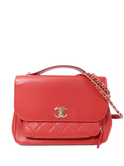 Pre-owned Chanel Business Affinity Shoulder Bag In Red