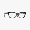 Chanel Butterfly Blue Light Glasses In Black 