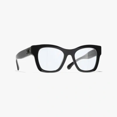 Chanel Butterfly Blue Light Glasses In Black