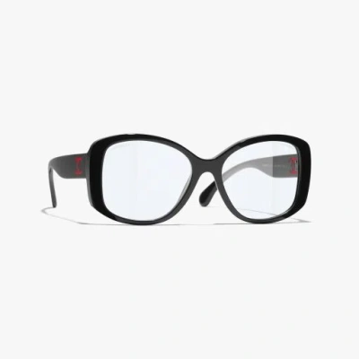 Chanel Butterfly Blue Light Glasses In Black