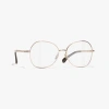 Chanel Butterfly Eyeglasses In Beige, Pink & Gold 