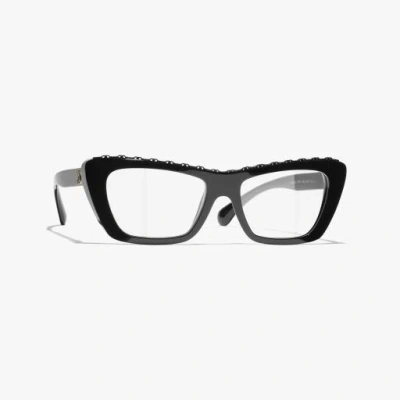 Chanel Butterfly Eyeglasses In Black