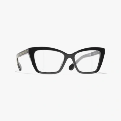 Chanel Butterfly Eyeglasses In Black