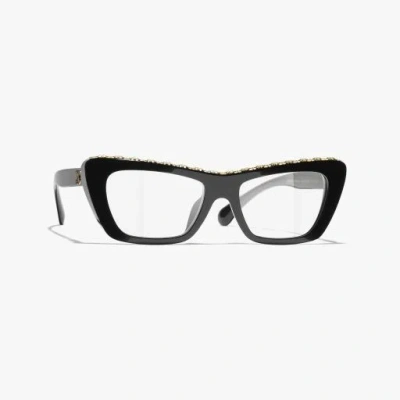 Chanel Butterfly Eyeglasses In Black