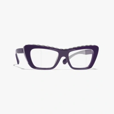 Chanel Butterfly Eyeglasses In Purple