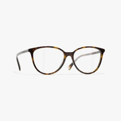 Chanel Butterfly Eyeglasses In Dark Tortoise 