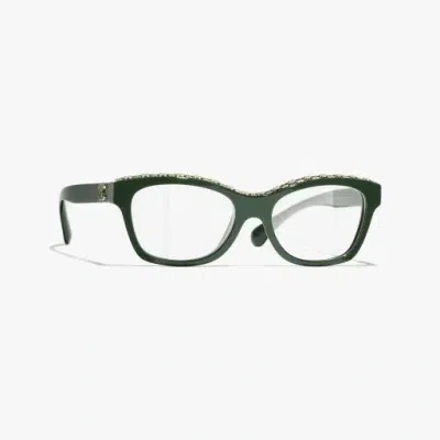 Chanel Butterfly Eyeglasses In Green