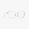 Chanel Butterfly Eyeglasses In Light Gold 