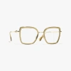 Chanel Butterfly Eyeglasses In Light Gold 