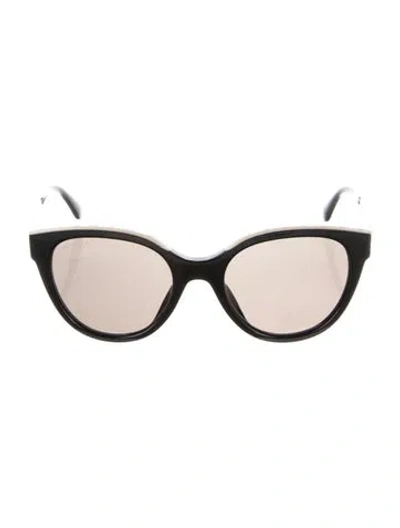 Pre-owned Chanel Butterfly Interlocking Cc Logo Sunglasses In Black