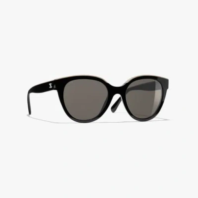 Chanel Butterfly Sunglasses In Black