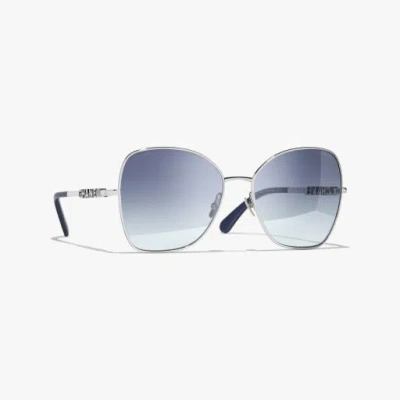 Chanel Butterfly Sunglasses In Blue