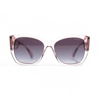 Pre-owned Chanel Butterfly Sunglasses Acetate In Purple
