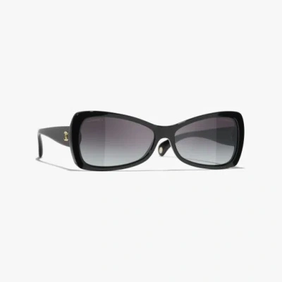 Chanel Butterfly Sunglasses In Black