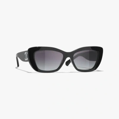 Chanel Butterfly Sunglasses In Black