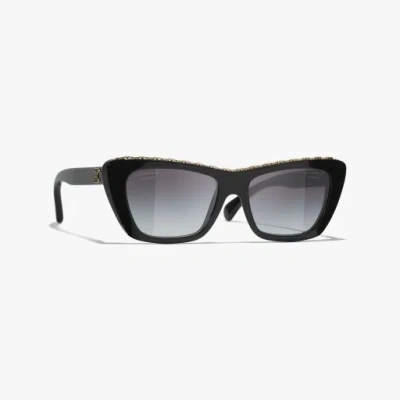 Chanel Butterfly Sunglasses In Black