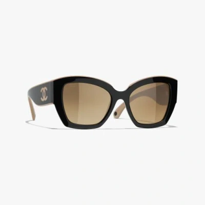 Chanel Butterfly Sunglasses In Black
