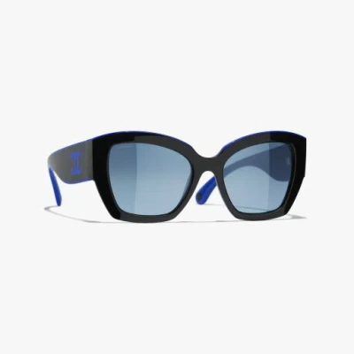 Chanel Butterfly Sunglasses In Black