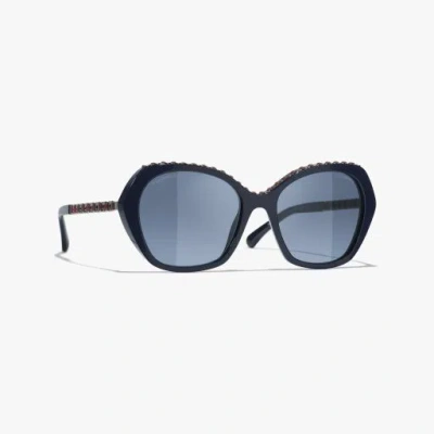 Chanel Butterfly Sunglasses In Blue