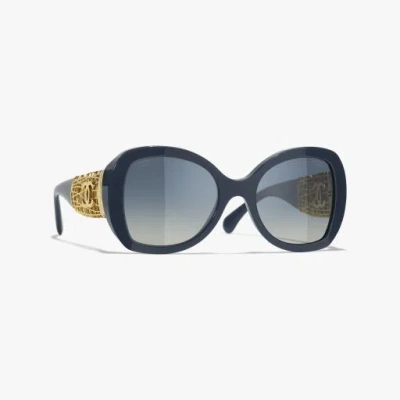 Chanel Butterfly Sunglasses In Blue