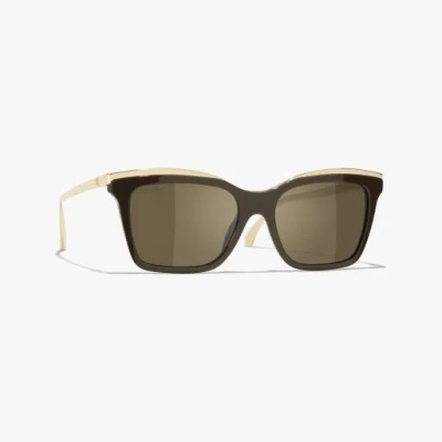 Chanel Butterfly Sunglasses In Brown