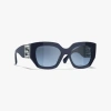Chanel Butterfly Sunglasses In Dark Blue 