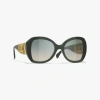 Chanel Butterfly Sunglasses In Khaki & Green 