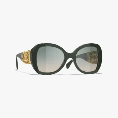 Chanel Butterfly Sunglasses In Green