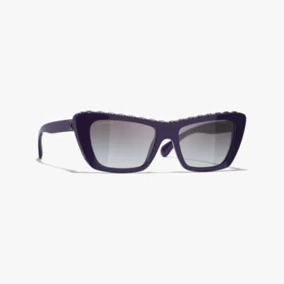 Chanel Butterfly Sunglasses In Purple