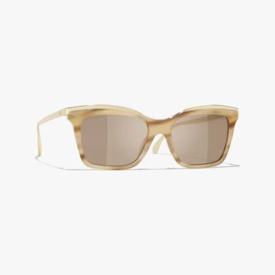 Chanel Butterfly Sunglasses In Tortoise