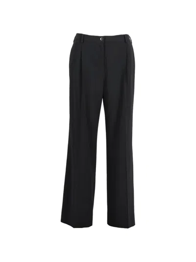 Pre-owned Chanel Buttoned Palazzo Pants In Black