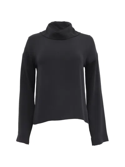 Pre-owned Chanel Buttoned Silk Blouse In Black