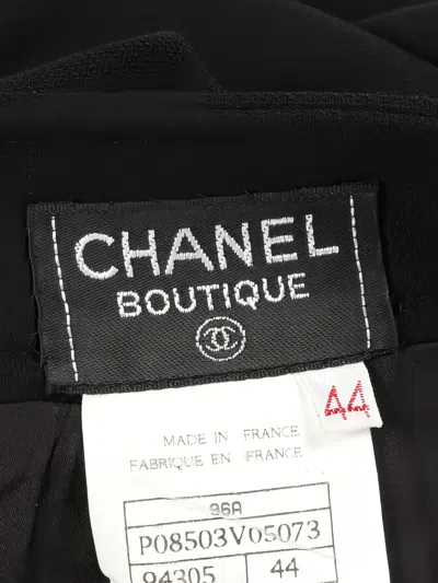 Pre-owned Chanel Buttoned Wrap Skirt In Black