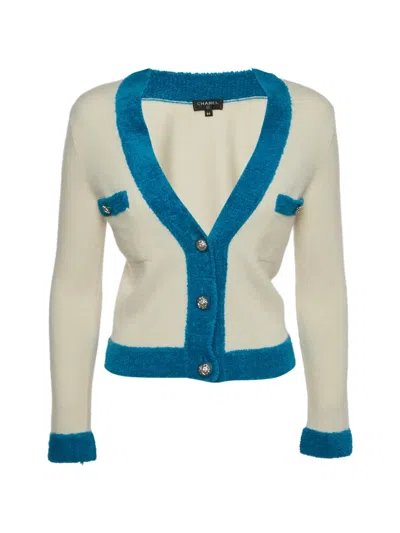 Pre-owned Chanel Button-front Cardigan In Neutrals