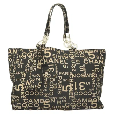 Pre-owned Chanel By Sea Canvas Tote Bag () In Black