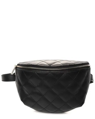Pre-owned Chanel Calfskin Quilted Waist Belt Bag (authentic Pre-loved)