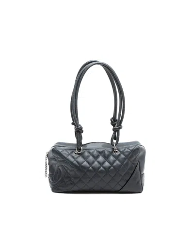 Pre-owned Chanel Cambon Bowler Bag In Black
