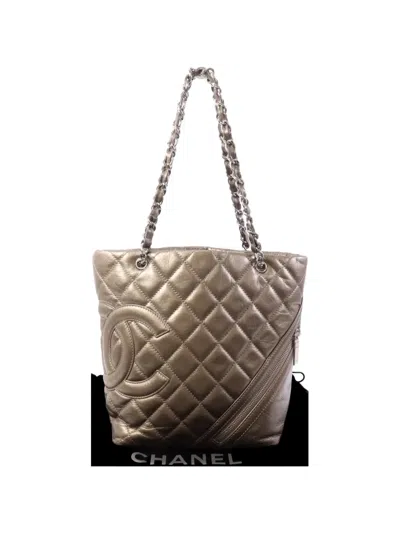 Pre-owned Chanel Cambon Cc Shoulder Bag In Brown