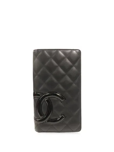 Pre-owned Chanel Cambon Cc Wallet In Black