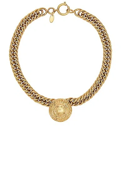 Pre-owned Chanel Cambon Double Chain Necklace In Gold