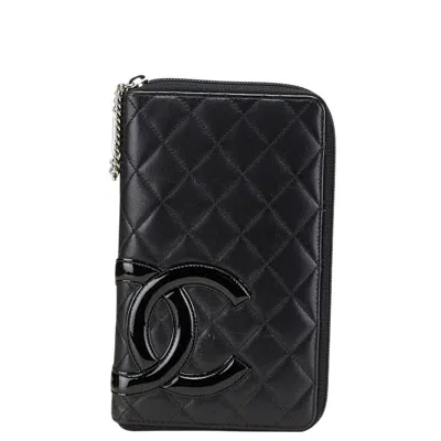Pre-owned Chanel Cambon Ligne Coin Purse/coin Case () In Black