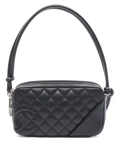 Pre-owned Chanel Cambon Ligne Quilted Handbag In Black