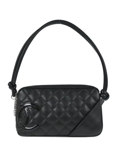 Chanel Cambon Ligne Quilted Shoulder Bag In Black