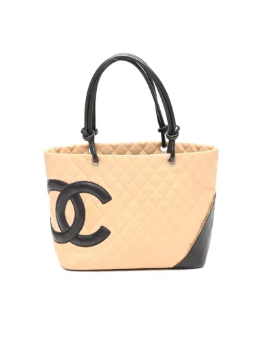 Chanel Cambon Ligne Tote Bag In Beige