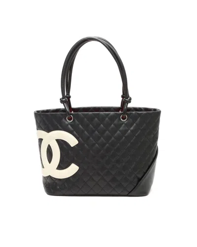 Chanel Cambon Ligne Tote Bag In Black