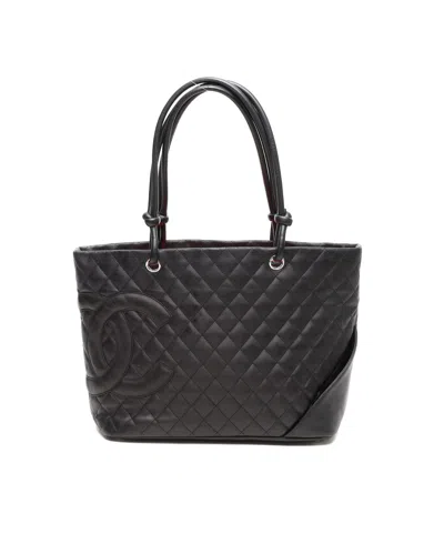 Chanel Cambon Ligne Tote Bag In Black