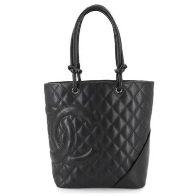 Pre-owned Chanel Cambon Ligne Tote Bag () In Black