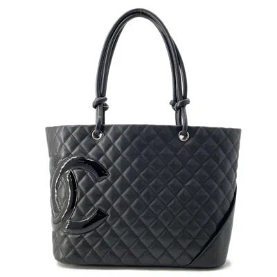 Pre-owned Chanel Cambon Ligne Tote Bag () In Black